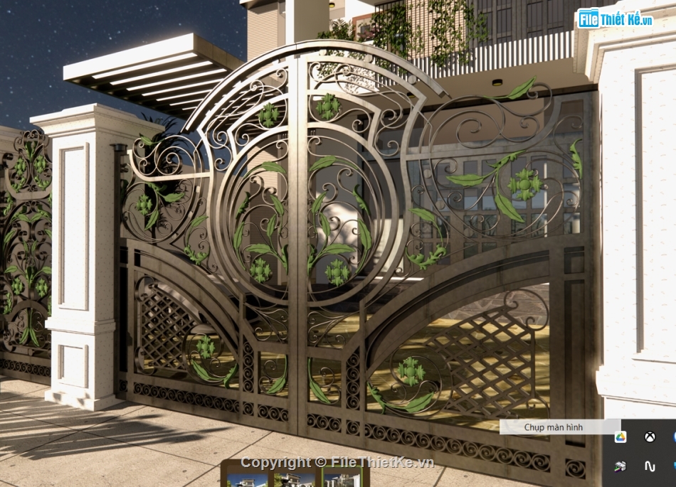 autocad cổng sắt mỹ thuật,mẫu cổng sắt,cổng sắt mỹ thuật
